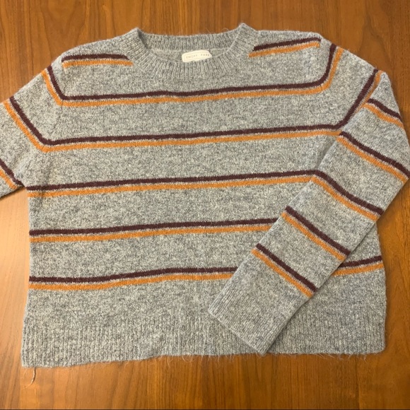 EMORY PARK Stripe Heather Gray Womens Sweater - Picture 3 of 3